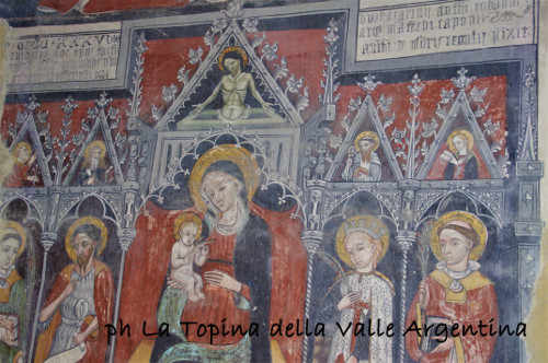affresco Antonio da Monregale il Dragone - Santuario Madonna della Montà